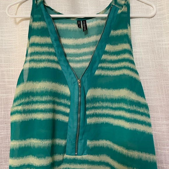 Sheer zip top gauzy top - Picture 2 of 4